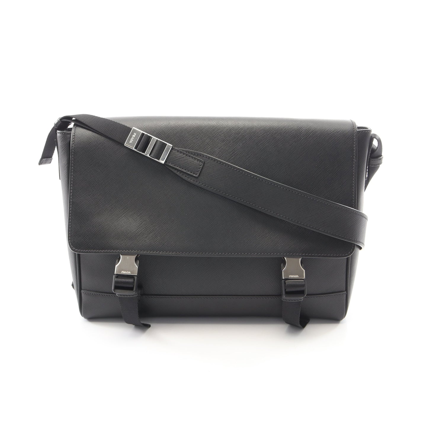 SAFFIANO TRAVEL ショルダーバッグ サフィアーノレザー ブラック プラダ