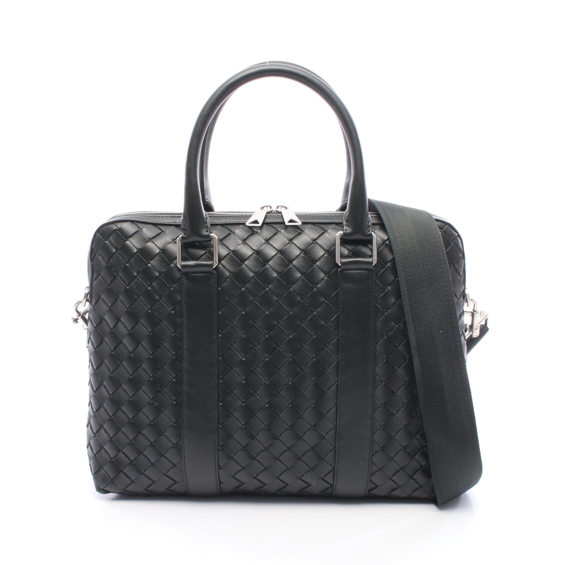 イントレチャート 2WAY ブリーフケース レザー ダークグリーン ボッテガヴェネタ バッグ BOTTEGA VENETA