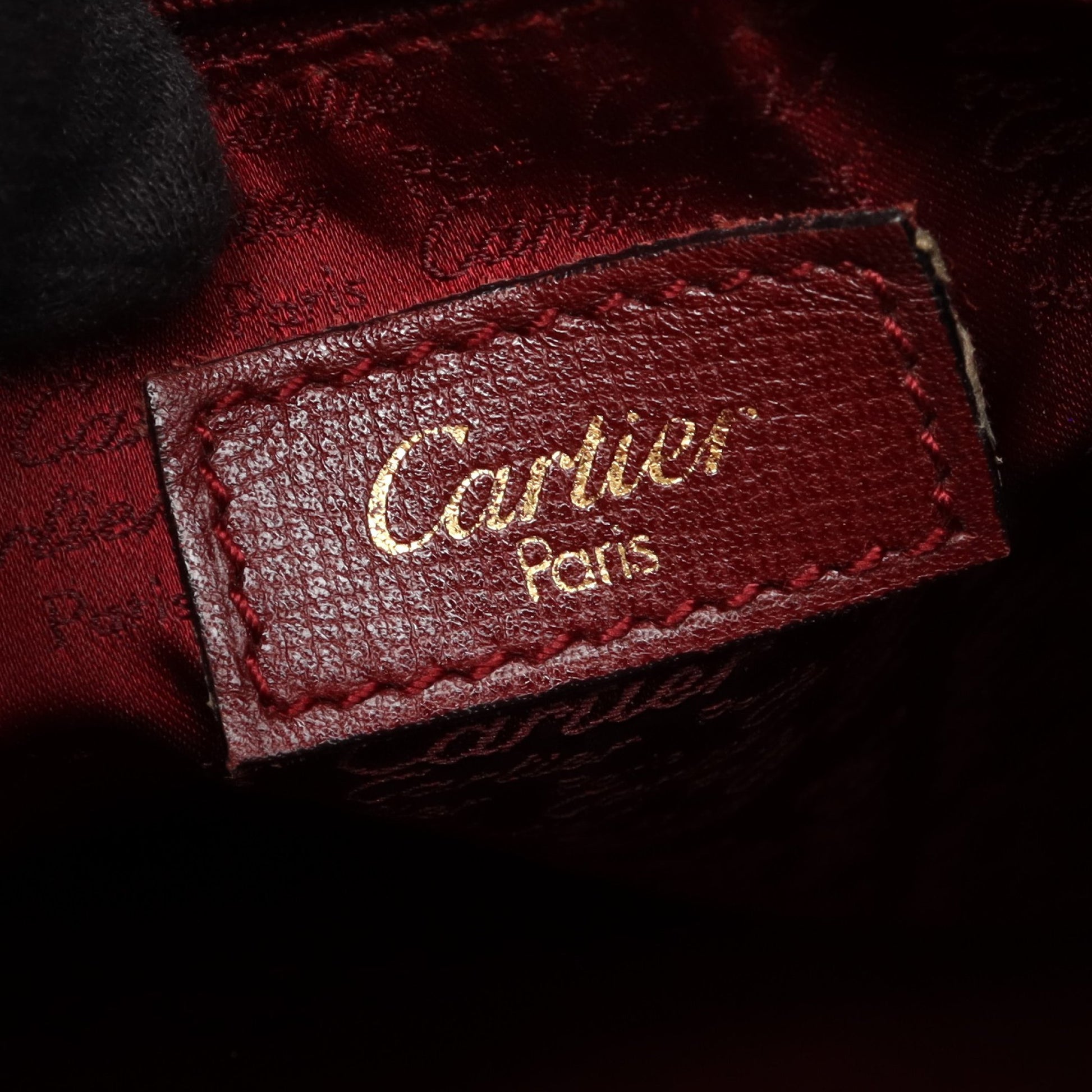 マストライン ハンドバッグ レザー ボルドー カルティエ バッグ Cartier