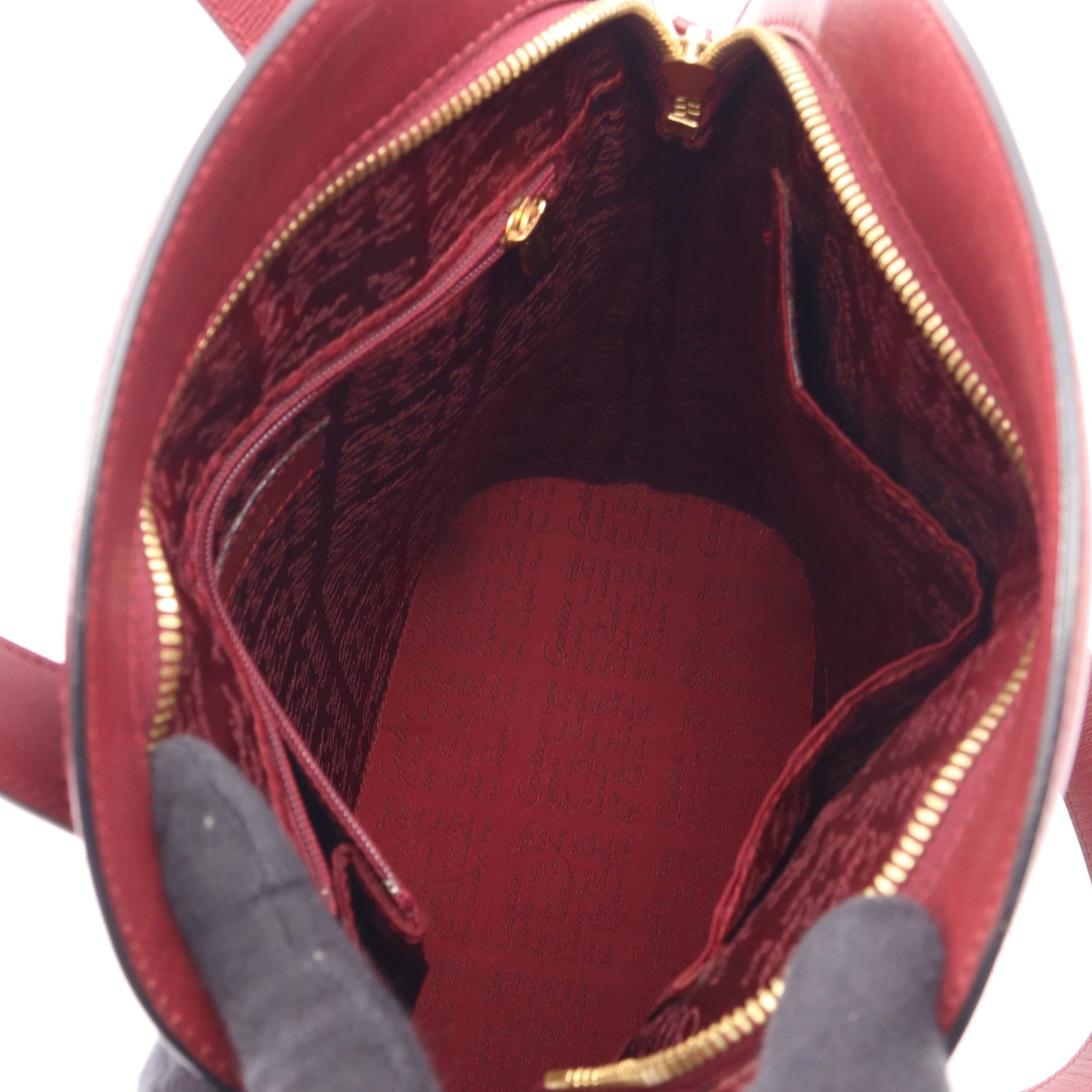 マストライン ハンドバッグ レザー ボルドー カルティエ バッグ Cartier