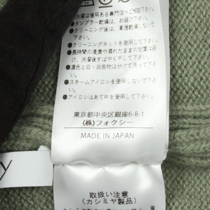 ニットトップ バニラブルーム セーター ニット カシミヤ ライトグリーン フォクシー トップス FOXEY