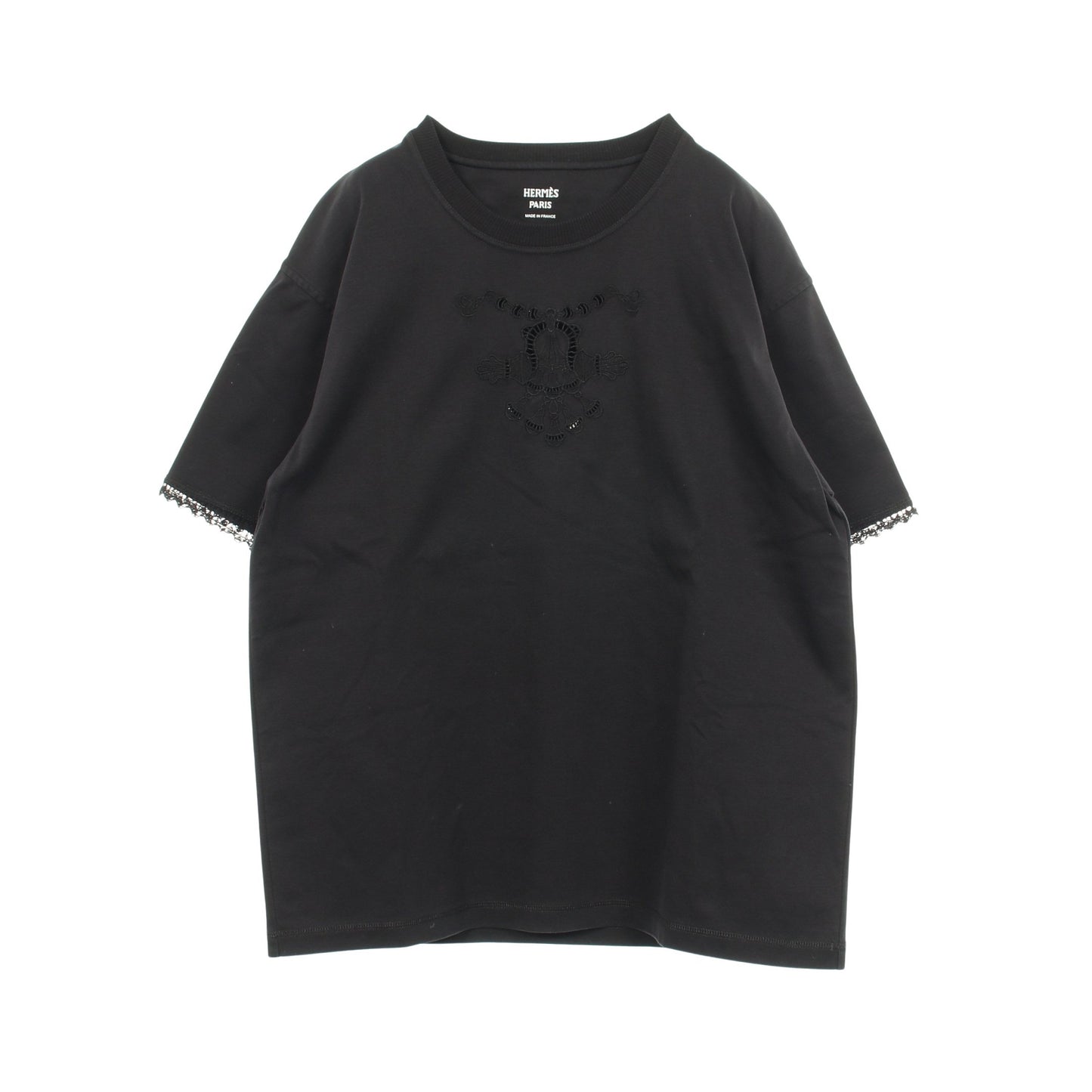 Palefroi パルフロワ 半袖Tシャツ コットン ブラック エルメス
