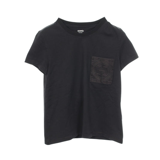 MOSAIQUE モザイク 半袖Tシャツ コットン ブラック エルメス トップス HERMES