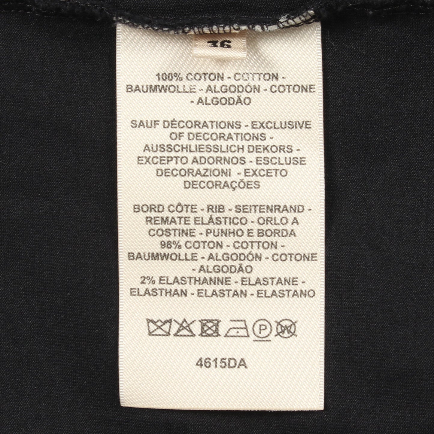 MOSAIQUE モザイク 半袖Tシャツ コットン ブラック エルメス
