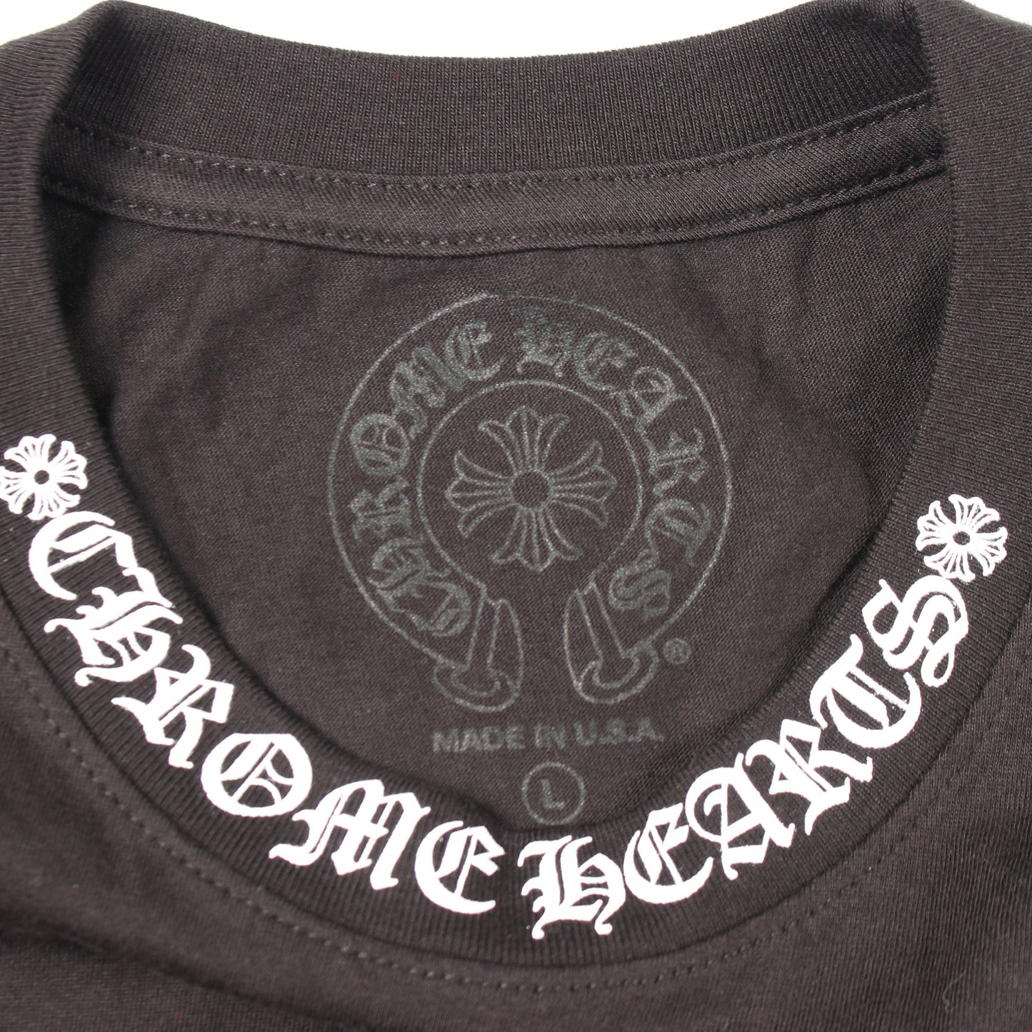 ネックロゴ アームロゴ ポケット付き 長袖Tシャツ コットン ブラック クロムハーツ