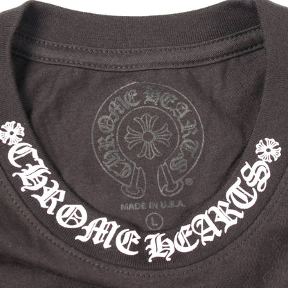 ネックロゴ アームロゴ ポケット付き 長袖Tシャツ コットン ブラック クロムハーツ