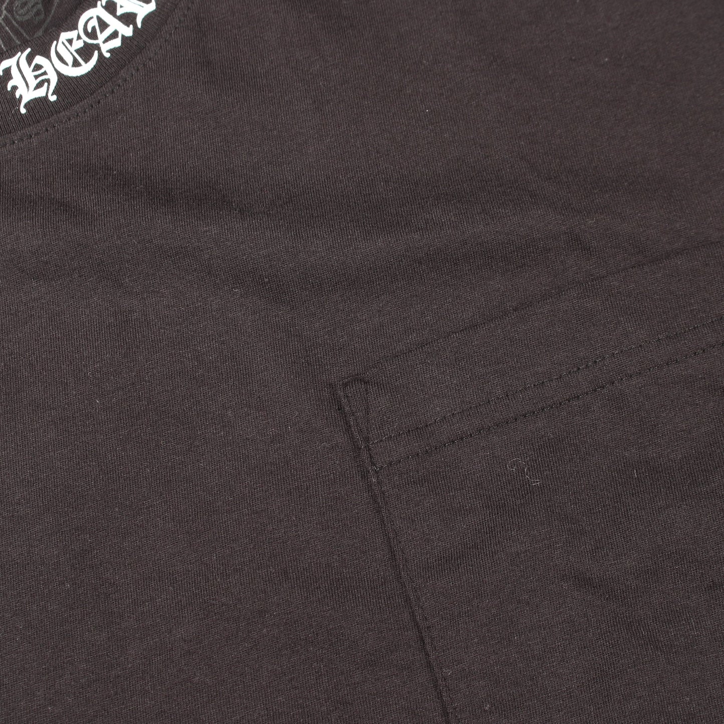 ネックロゴ アームロゴ ポケット付き 長袖Tシャツ コットン ブラック クロムハーツ