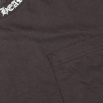 ネックロゴ アームロゴ ポケット付き 長袖Tシャツ コットン ブラック クロムハーツ