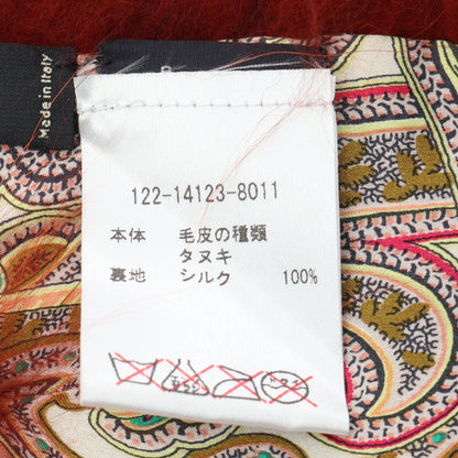 ファー マフラー ラクーン レッドブラウン エトロ
