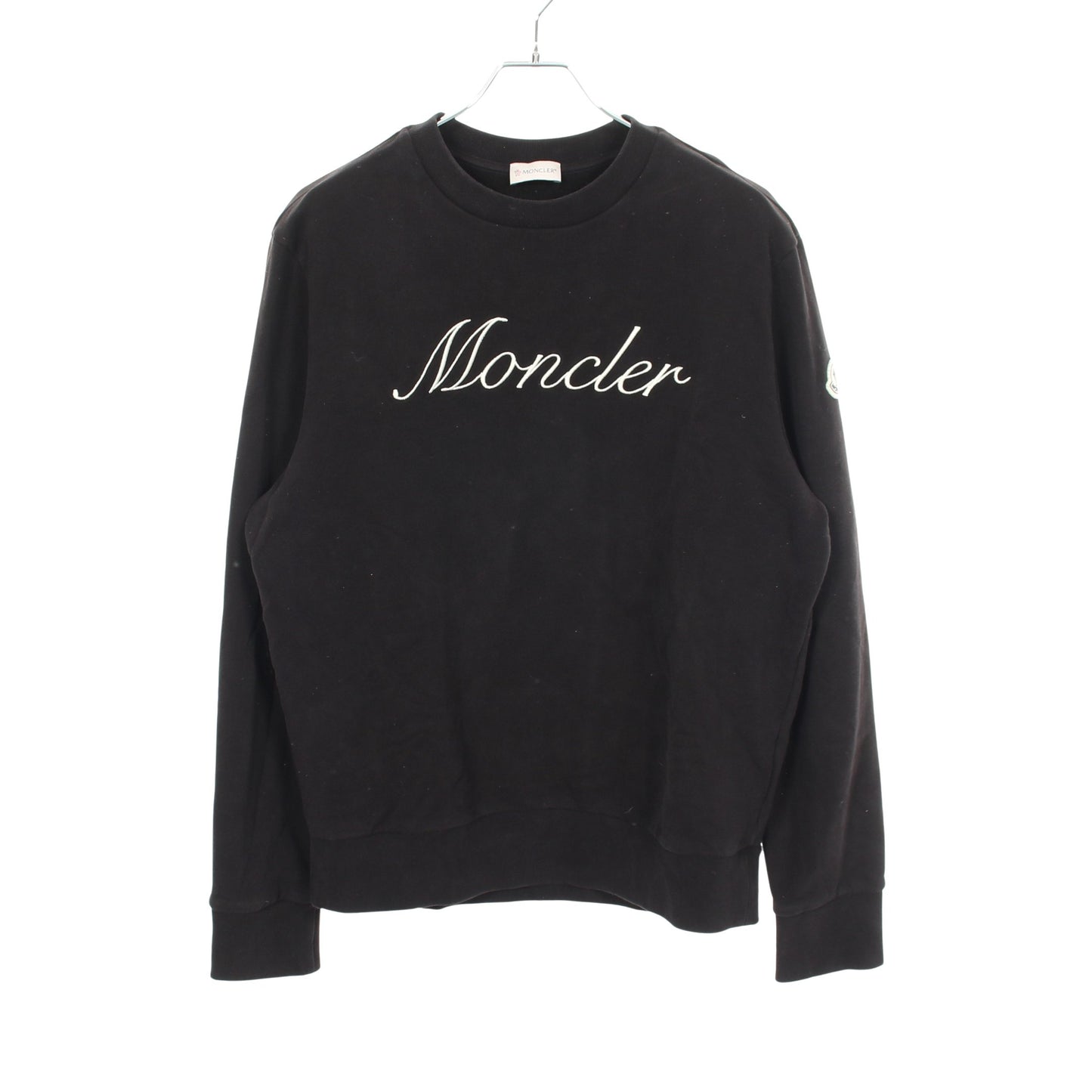 ロゴ刺繍 スウェットシャツ コットン ブラック モンクレール トップス MONCLER