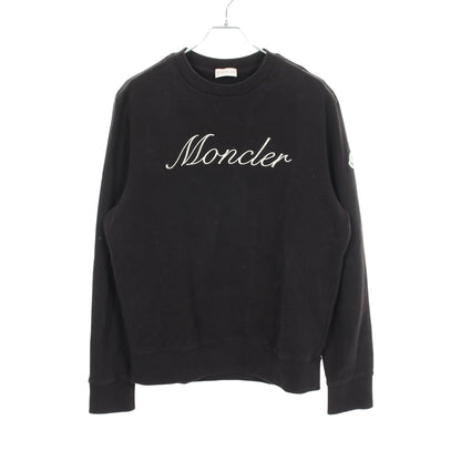 ロゴ刺繍 スウェットシャツ コットン ブラック モンクレール トップス MONCLER