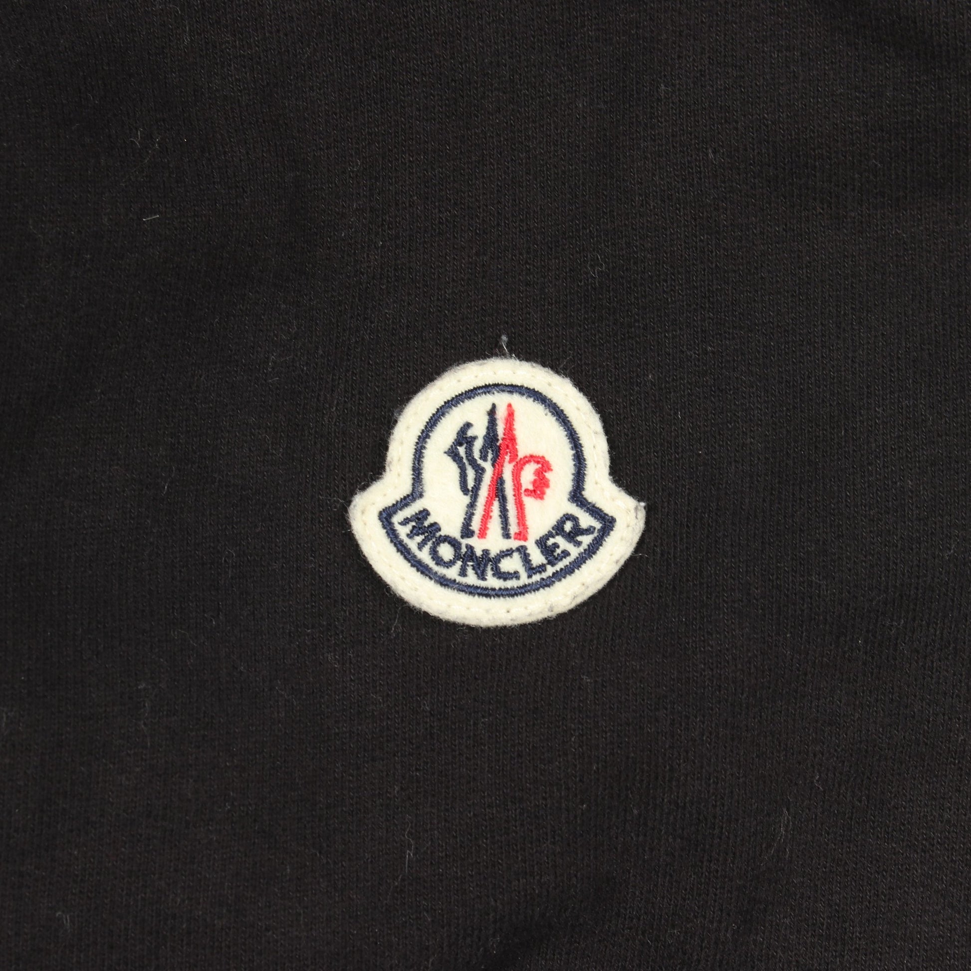 ロゴ刺繍 スウェットシャツ コットン ブラック モンクレール トップス MONCLER