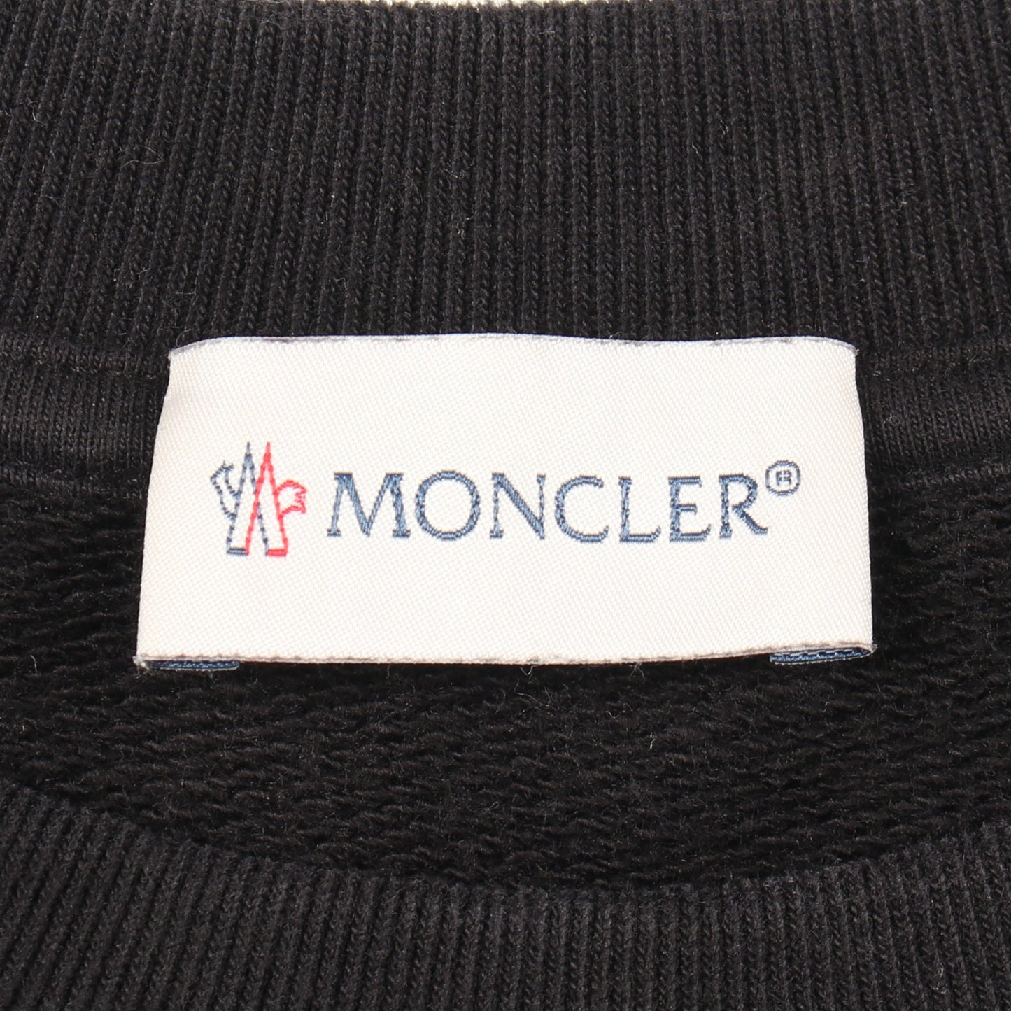 ロゴ刺繍 スウェットシャツ コットン ブラック モンクレール トップス MONCLER