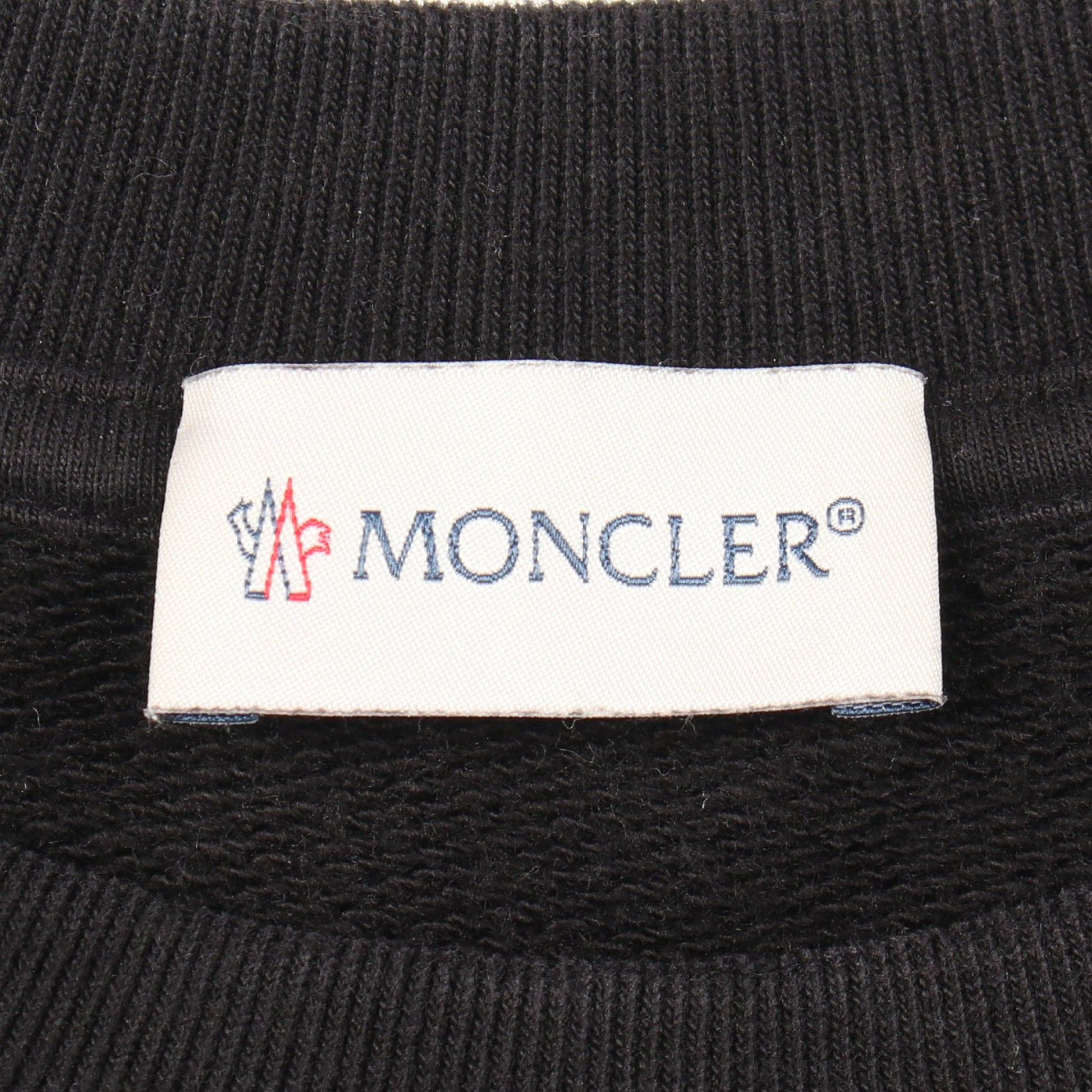 ロゴ刺繍 スウェットシャツ コットン ブラック モンクレール トップス MONCLER
