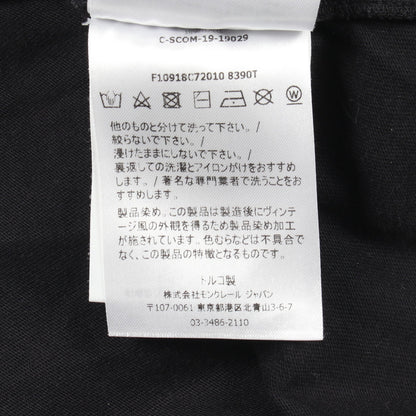 ロゴ刺繍 半袖Tシャツ コットン ブラック モンクレール トップス MONCLER