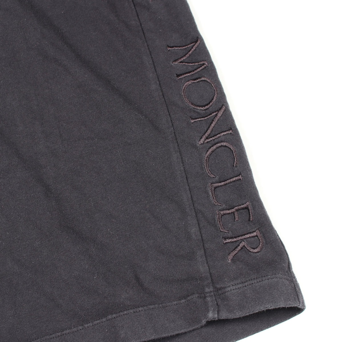 ロゴ刺繍 半袖Tシャツ コットン ブラック モンクレール トップス MONCLER