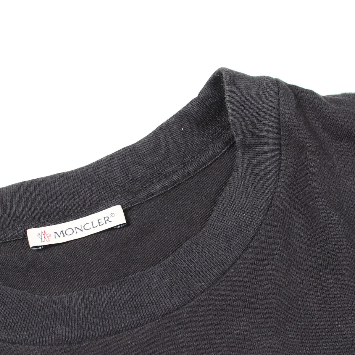 ロゴ刺繍 半袖Tシャツ コットン ブラック モンクレール トップス MONCLER