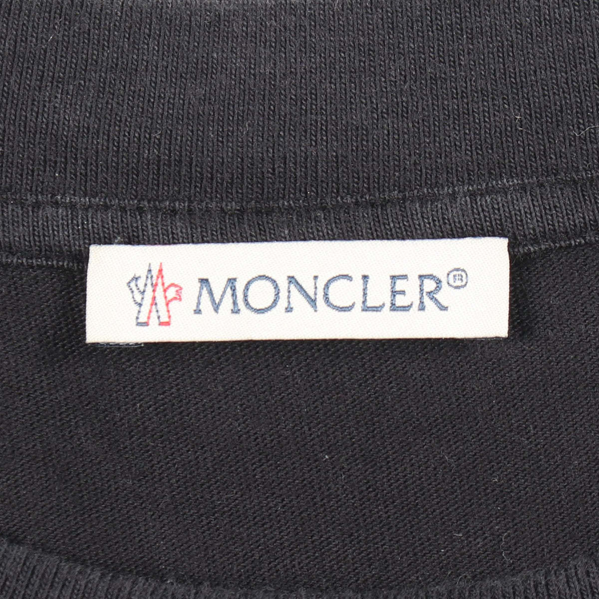 ロゴ刺繍 半袖Tシャツ コットン ブラック モンクレール トップス MONCLER
