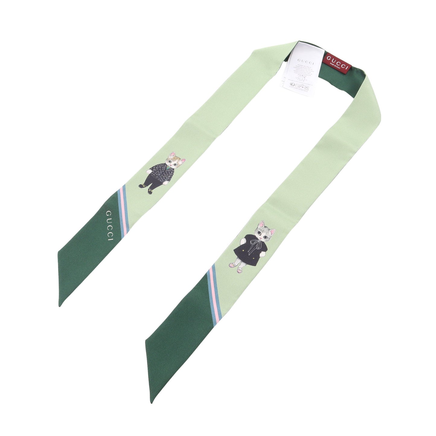 GUCCI × ヒグチユウコ リボン スカーフ シルク グリーン グッチ