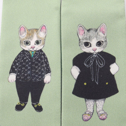 GUCCI × ヒグチユウコ リボン スカーフ シルク グリーン グッチ