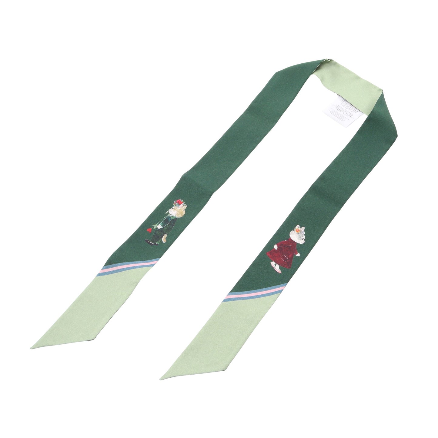 GUCCI × ヒグチユウコ リボン スカーフ シルク グリーン グッチ