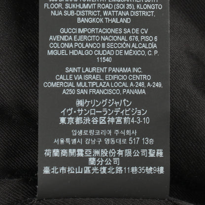 TEDDY テディジャケット スタジャン ウール レザー ブラック サンローランパリ