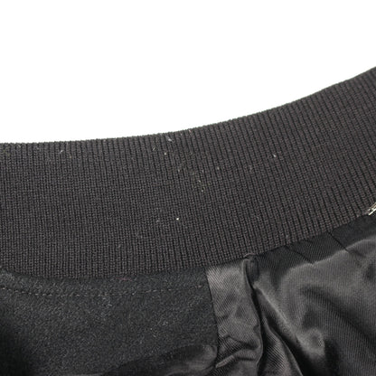 TEDDY テディジャケット スタジャン ウール レザー ブラック サンローランパリ
