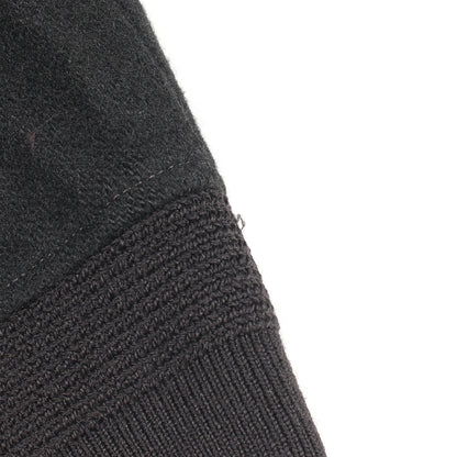TEDDY テディジャケット スタジャン ウール レザー ブラック サンローランパリ