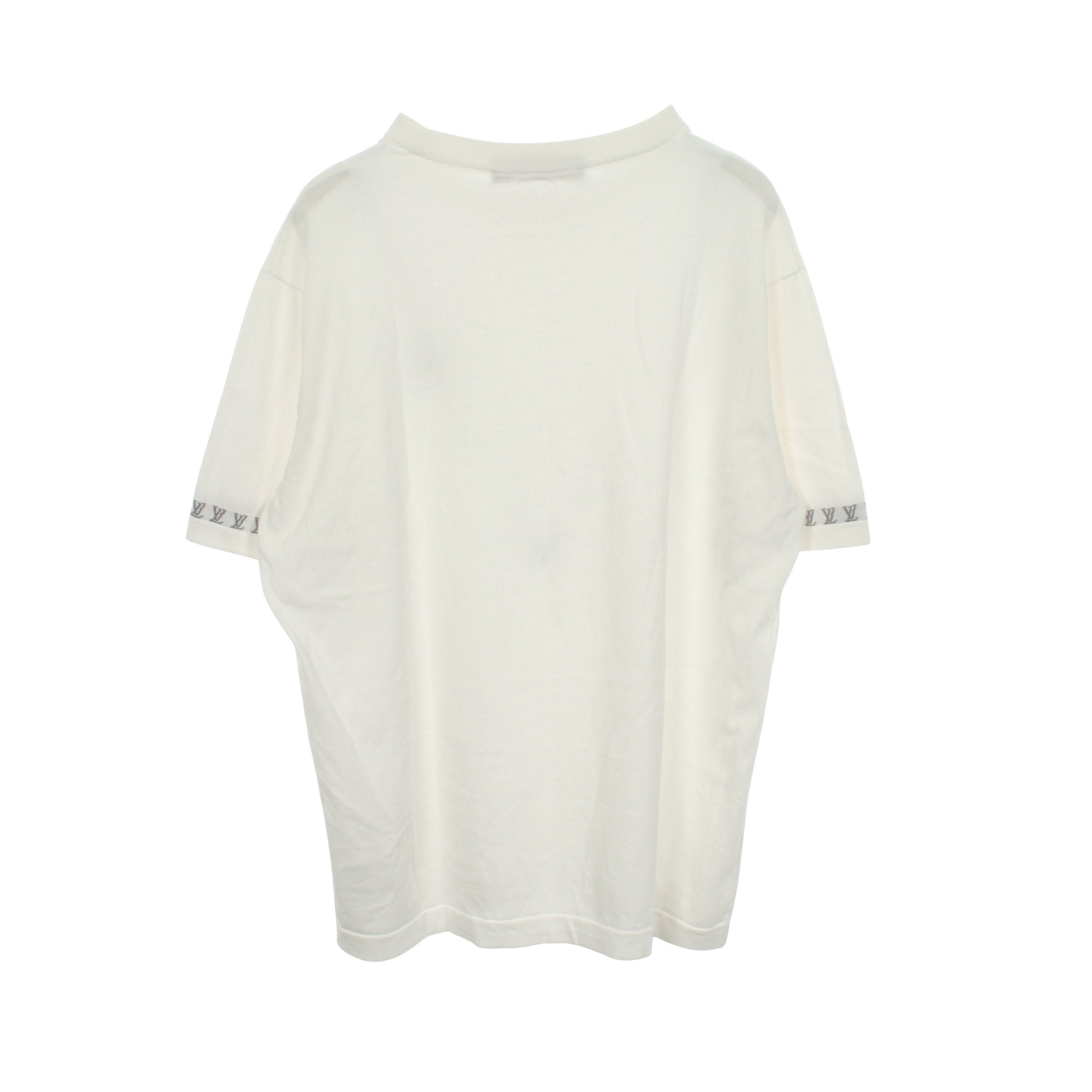 ロゴ ニット 半袖Tシャツ コットン ホワイト グレー ルイヴィトン – RECLO