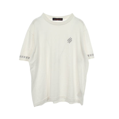 ロゴ ニット 半袖Tシャツ コットン ホワイト グレー ルイヴィトン