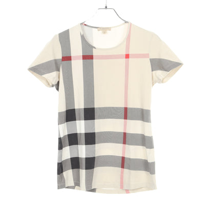 チェック 半袖Tシャツ コットン ライトグレー ブラック レッド バーバリーブリット