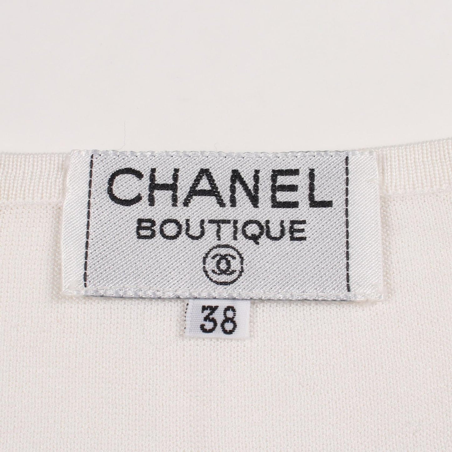 ココマーク ボーダー タンクトップ コットン ホワイト ブラック シャネル トップス CHANEL