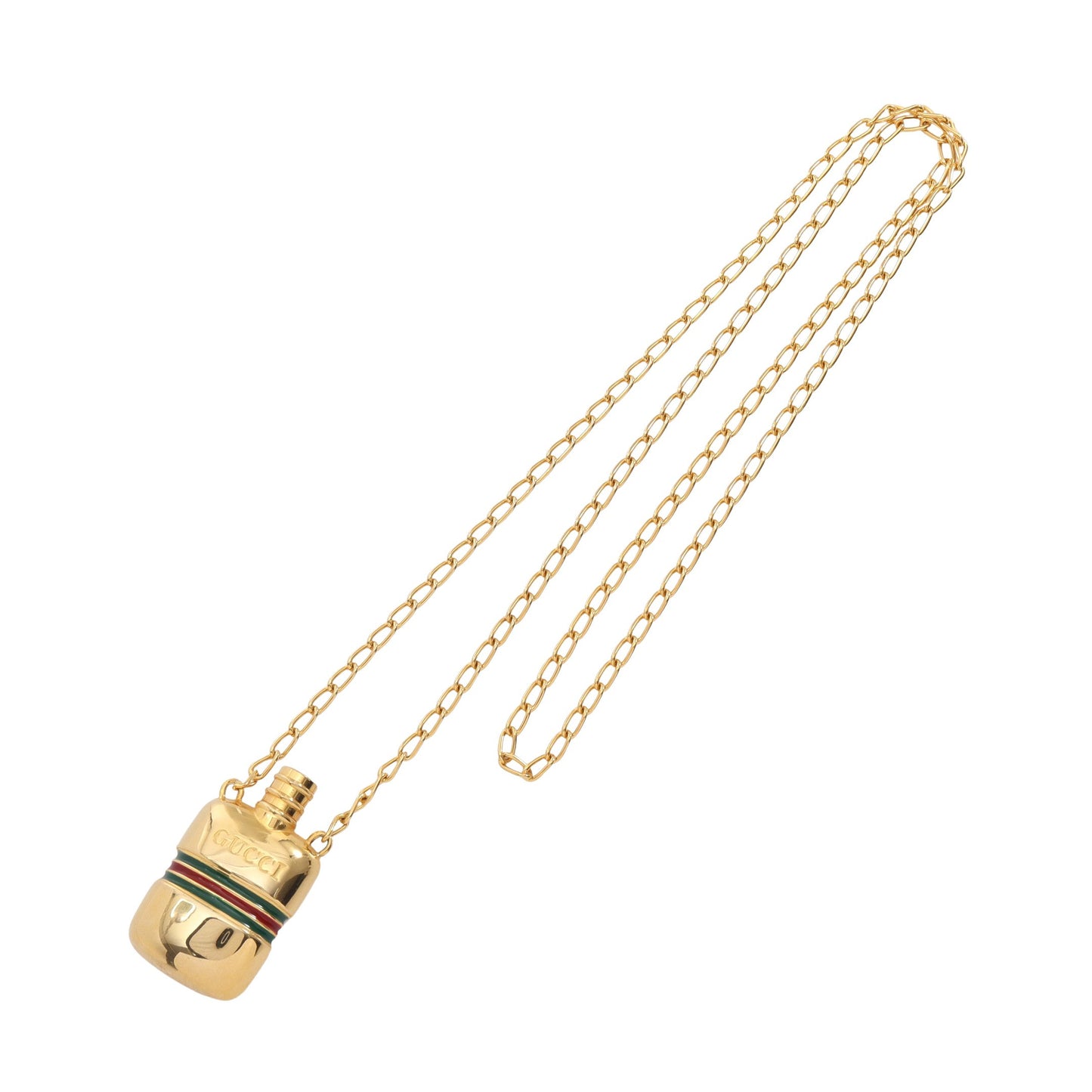 パフュームボトル ロング ネックレス GP ゴールド グリーン レッド グッチ