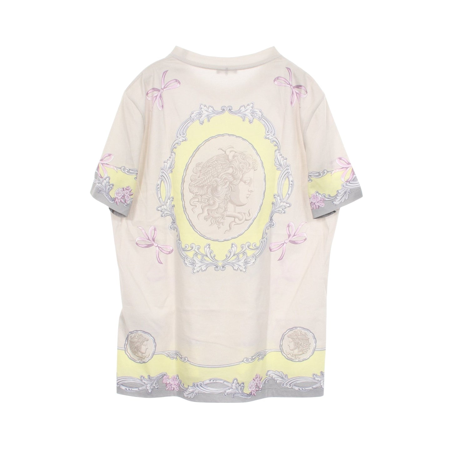 メデューサ 半袖Tシャツ コットン ベージュ マルチカラー ヴェルサーチ