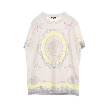 メデューサ 半袖Tシャツ コットン ベージュ マルチカラー ヴェルサーチ