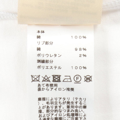モザイク H刺繍 ポケット付き 半袖Tシャツ コットン ホワイト エルメス