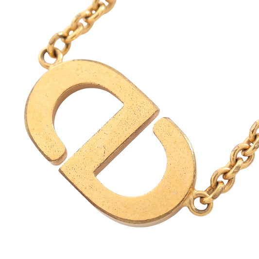 Petit CD ネックレス GP ラインストーン ゴールド クリア ディオール アクセサリー DIOR