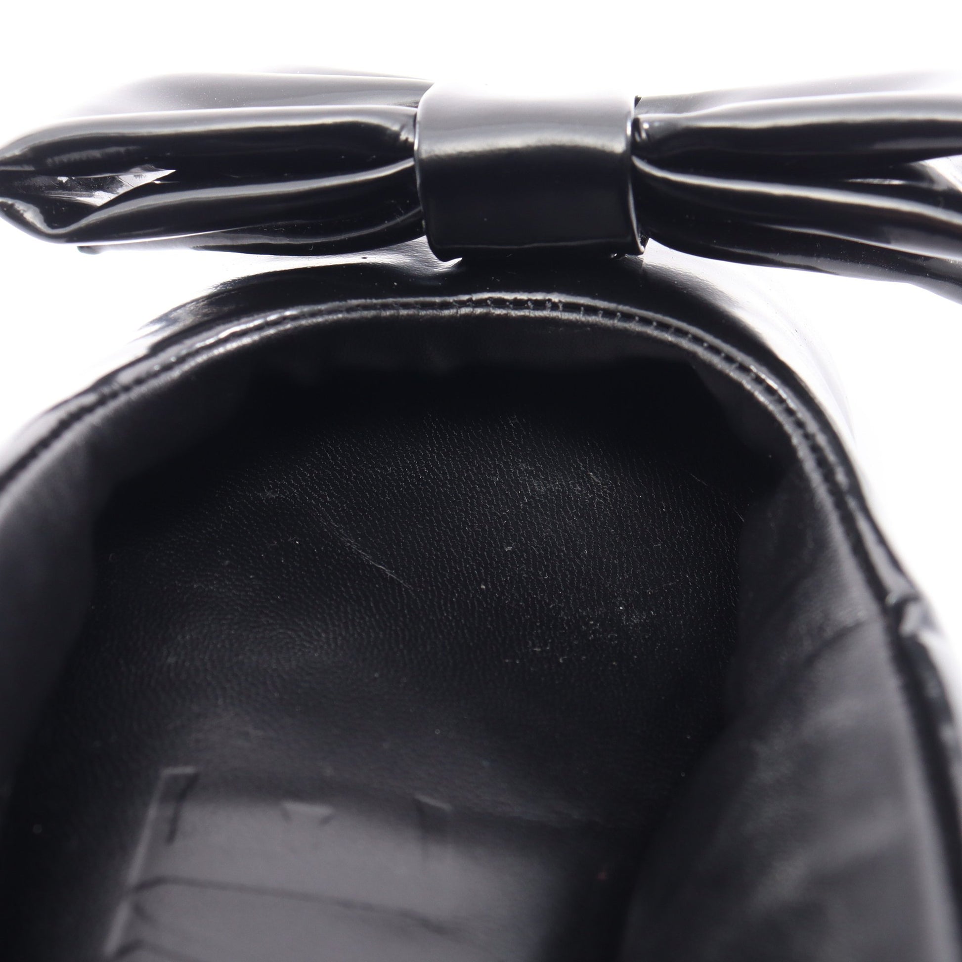 パファー バレリーナ リボン フラットシューズ レザー ブラック ロエベ シューズ LOEWE