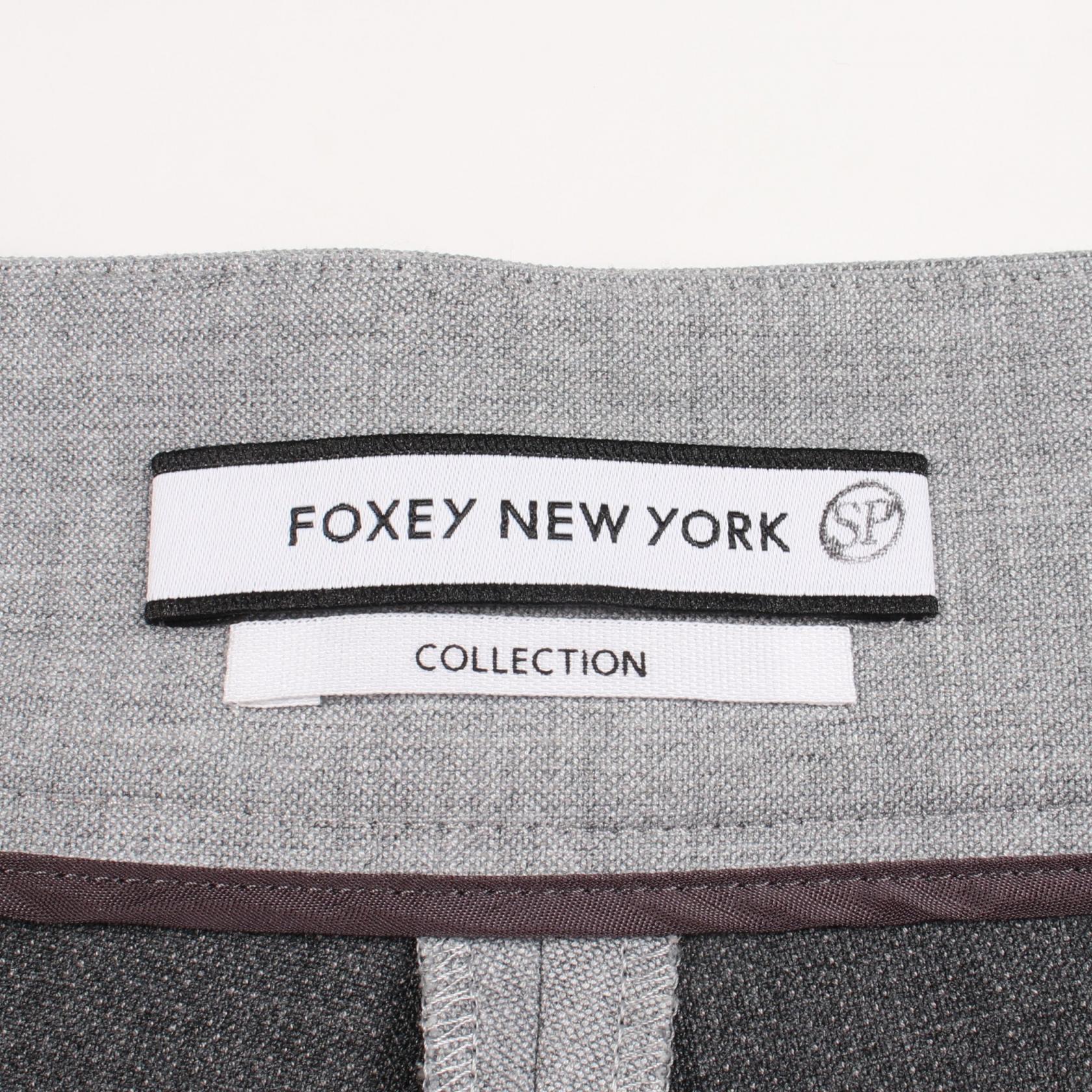 スラックス パンツ レーヨン グレー フォクシーニューヨーク ボトムス FOXEY NEW YORK