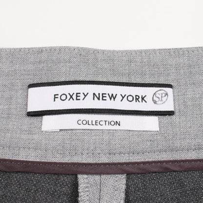 スラックス パンツ レーヨン グレー フォクシーニューヨーク ボトムス FOXEY NEW YORK