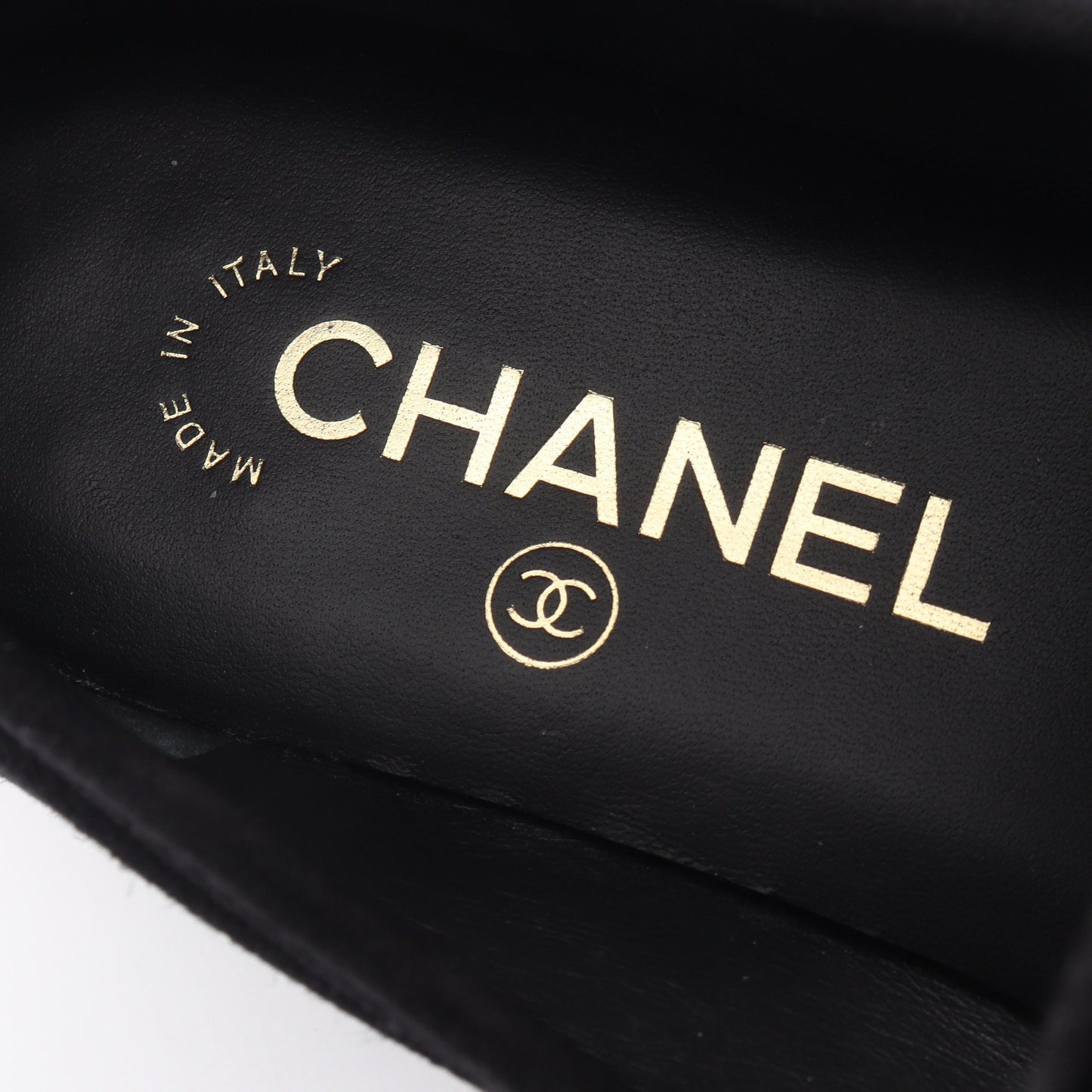 ココマーク ローファー スエード ブラック シャネル シューズ CHANEL