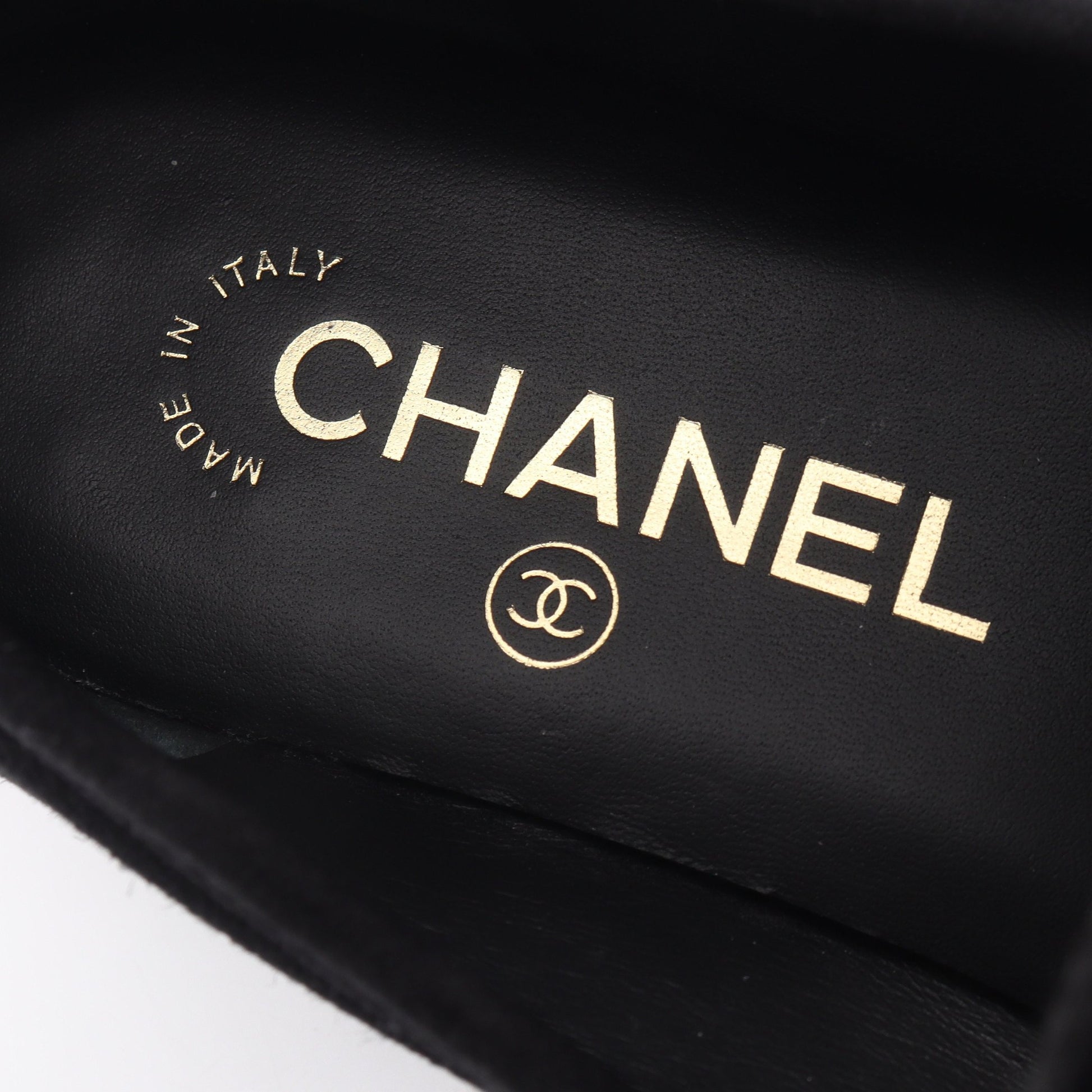 ココマーク ローファー スエード ブラック シャネル シューズ CHANEL