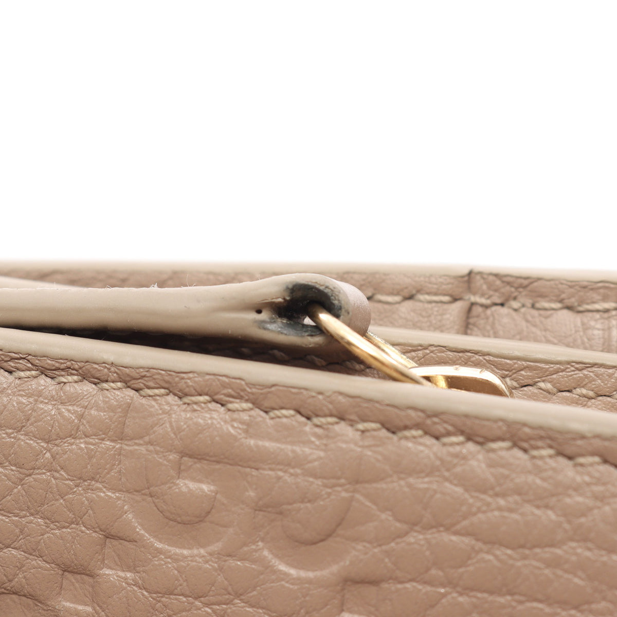 GGエンブレム スモールウォレット 二つ折り財布 レザー グレーベージュ グッチ 財布・小物 GUCCI