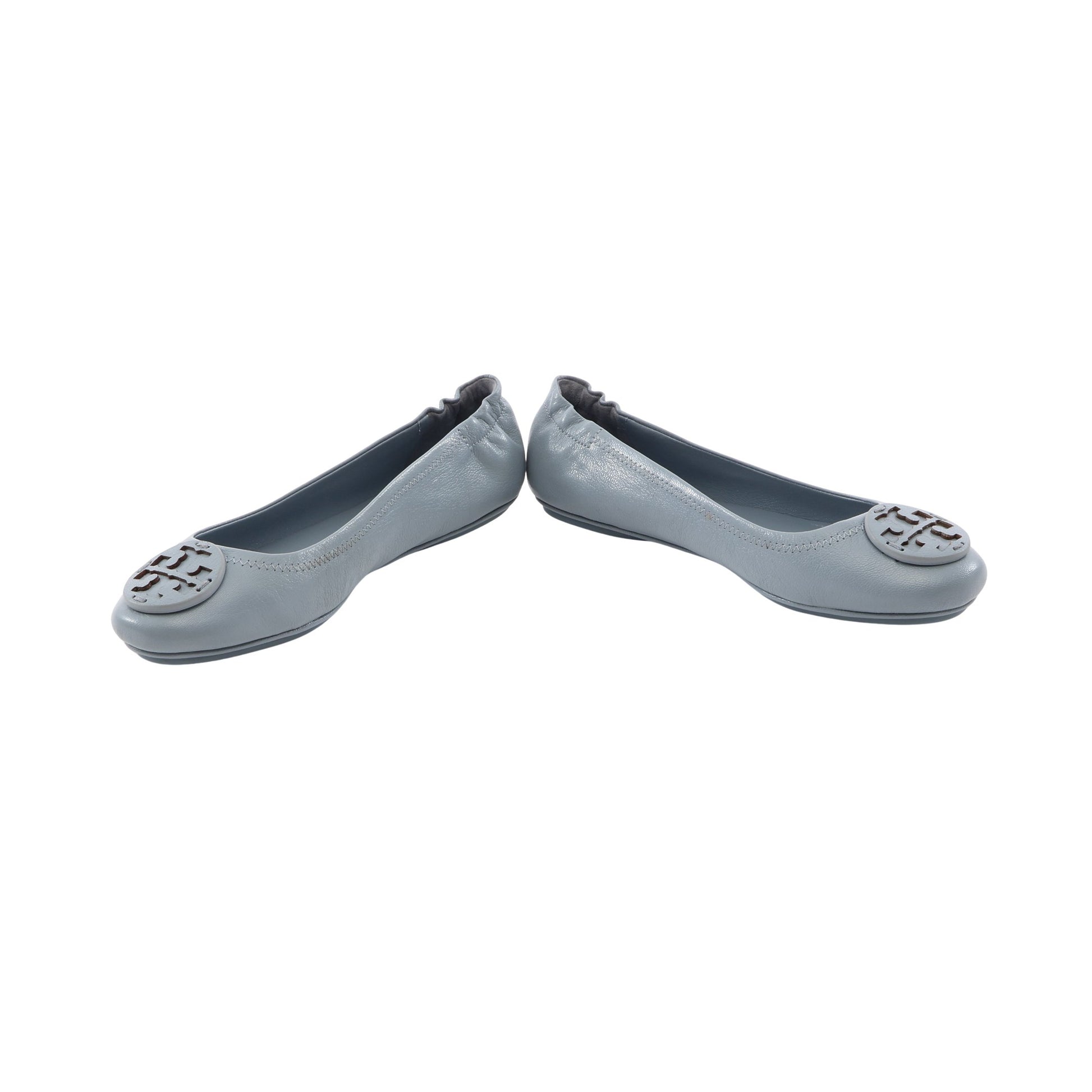 MINNIE TRAVEL BALLET バレエシューズ フラットシューズ レザー ブルーグレー トリーバーチ シューズ TORY BURCH