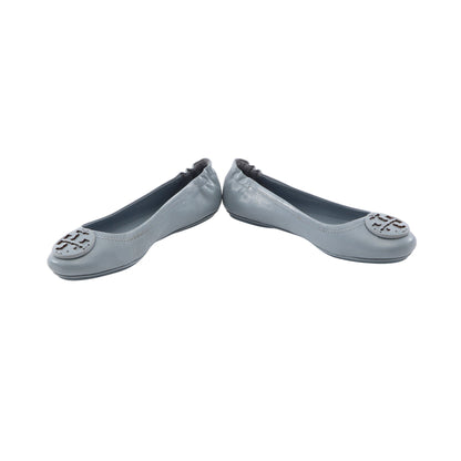 MINNIE TRAVEL BALLET バレエシューズ フラットシューズ レザー ブルーグレー トリーバーチ シューズ TORY BURCH