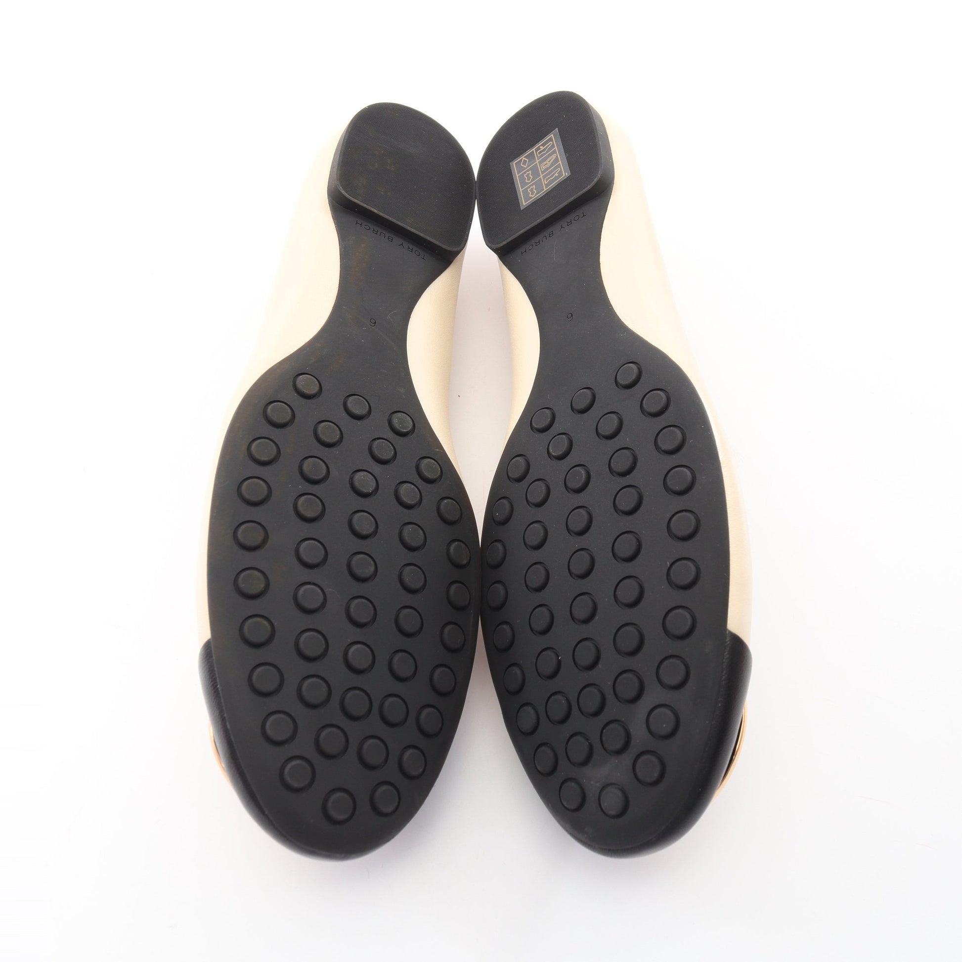 CLAIRE CAP TOE BALLET クレア キャップトゥ バレエシューズ レザー アイボリー ブラック トリーバーチ シューズ TORY BURCH