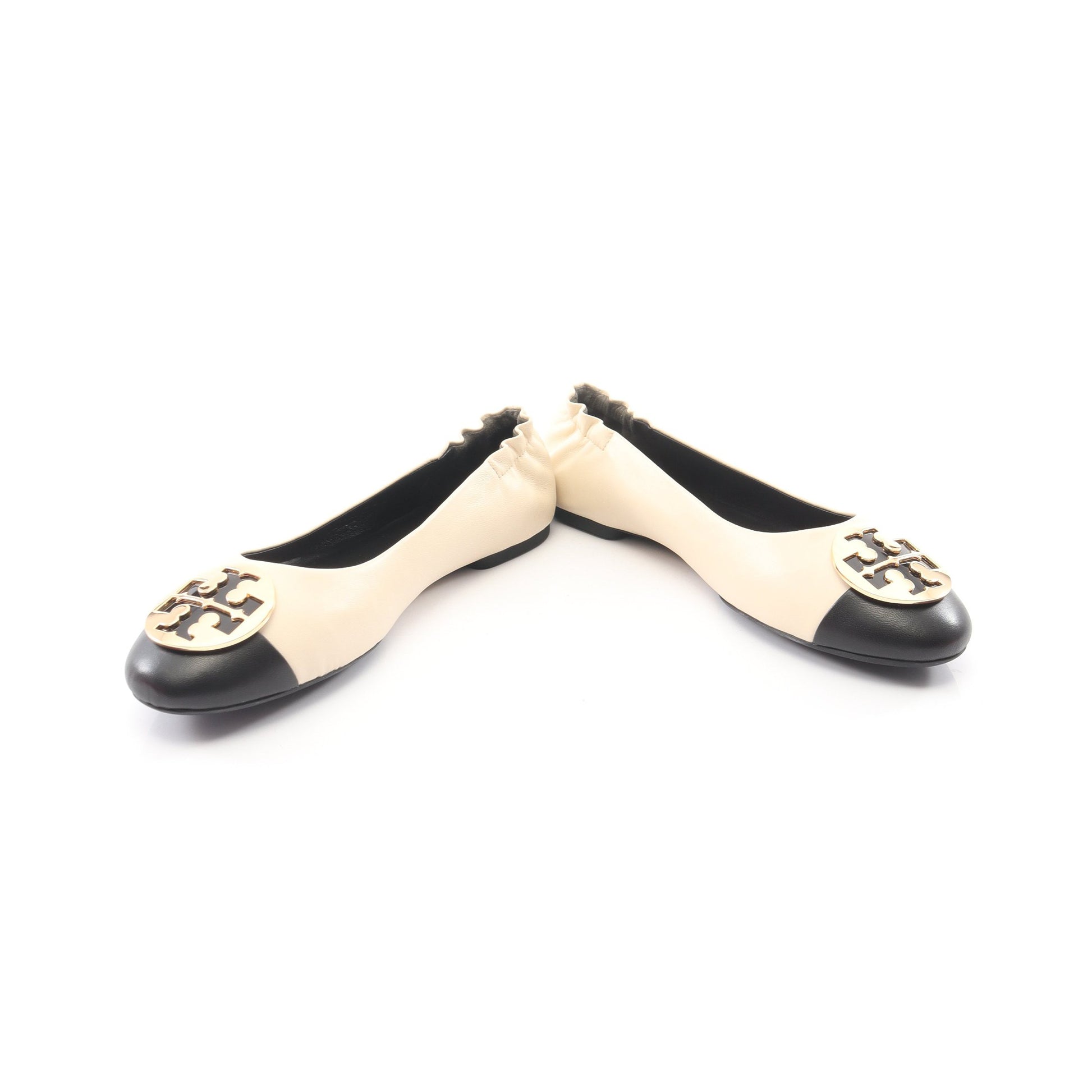 CLAIRE CAP TOE BALLET クレア キャップトゥ バレエシューズ レザー アイボリー ブラック トリーバーチ シューズ TORY BURCH