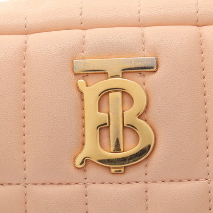 ローラ チェーンショルダーバッグ レザー コーラルピンク バーバリー