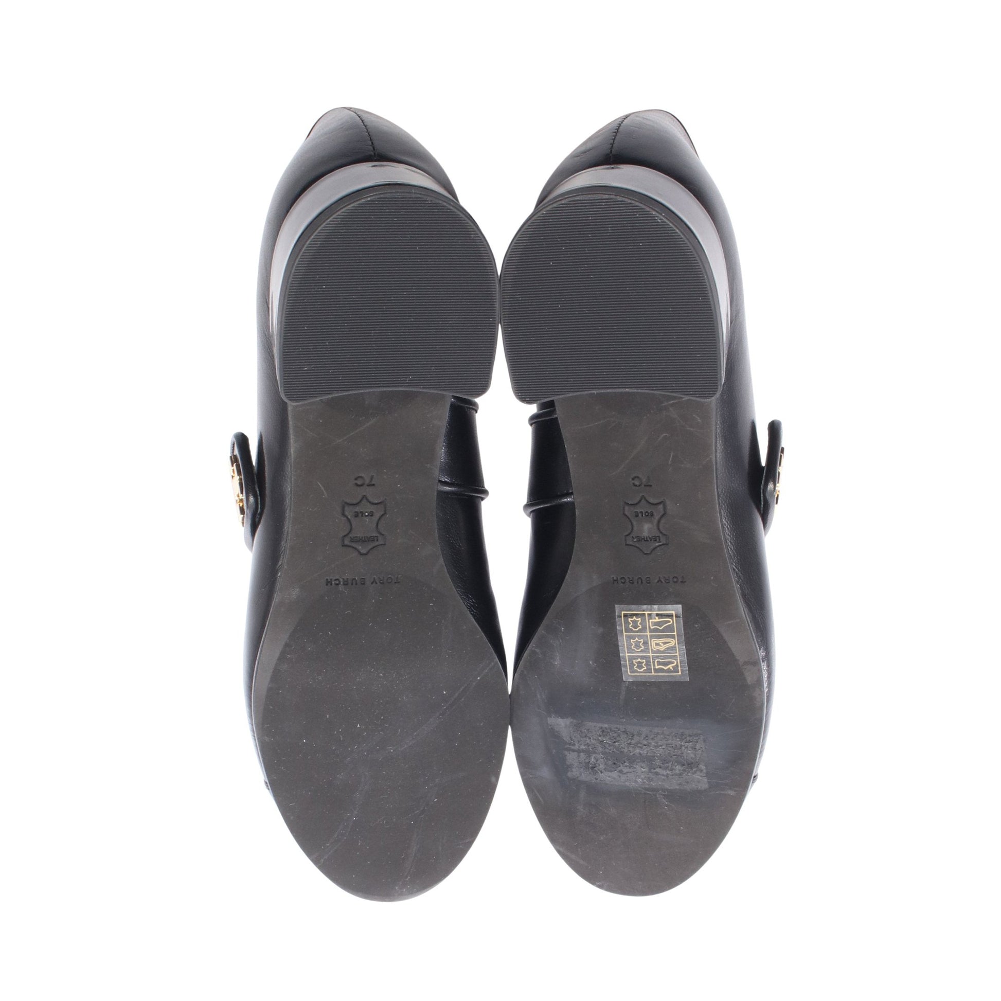 CAP-TOE MARY JANE HEEL BALLET パンプス レザー ブラック トリーバーチ シューズ TORY BURCH