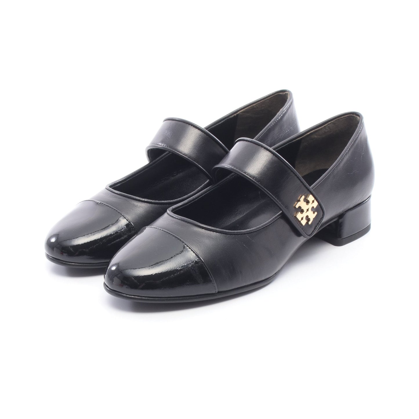 CAP-TOE MARY JANE HEEL BALLET パンプス レザー ブラック トリーバーチ シューズ TORY BURCH